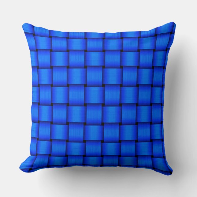 Cojín decorativo de cinta azul cobalto (Anverso)