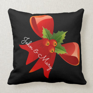 Cojín decorativo de cinta de Navidades personaliza
