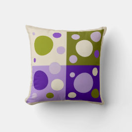 COJÍN DECORATIVO DE CÍRCULOS POP DE RETRO.