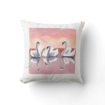 Cojín decorativo de cisne blanco