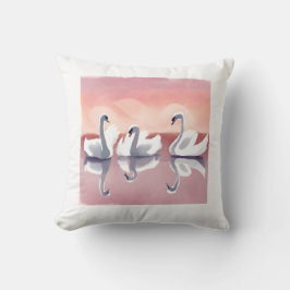 Cojín decorativo de cisne blanco