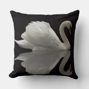 Cojín decorativo de cisne blanco
