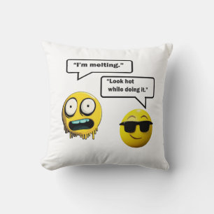 Cojín decorativo de Cita de Emoji divertida