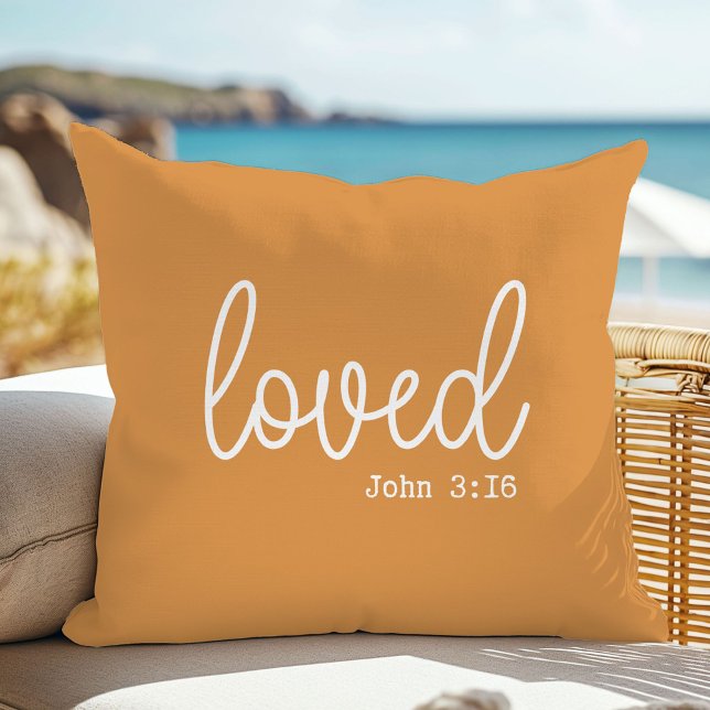 Cojín decorativo de citas de amor de mostaza (Subido por el creador)