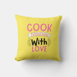 Cojín decorativo de citas de cocina encantadora