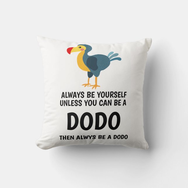 Cojín decorativo de citas especiales de Dodo (Anverso)