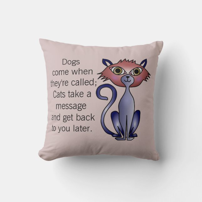 Cojín decorativo de citas para gatos - almohada ma (Anverso)
