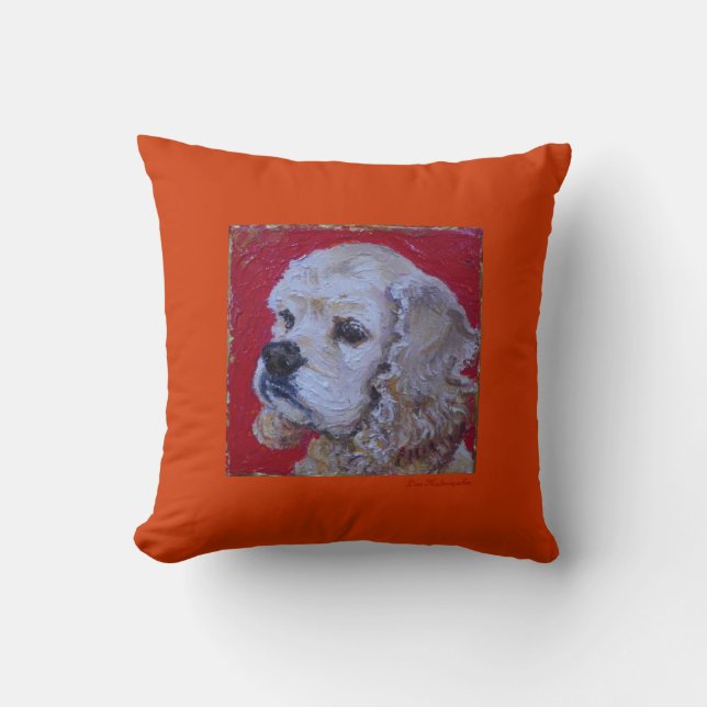 Cojín decorativo de cocker spaniel (Anverso)