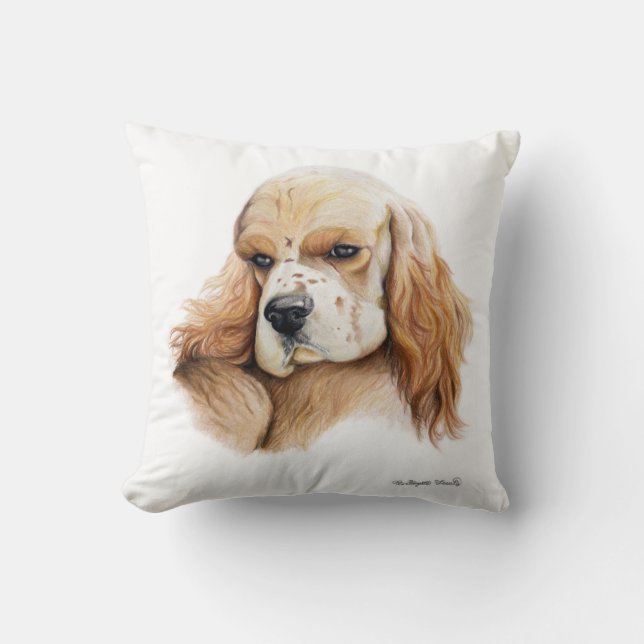Cojín decorativo de cocker spaniel (Anverso)