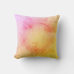 Cojín decorativo de color de agua de la puesta del
