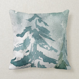 Cojín decorativo de color de agua verde