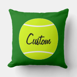 Cojín decorativo de color y texto personalizado de