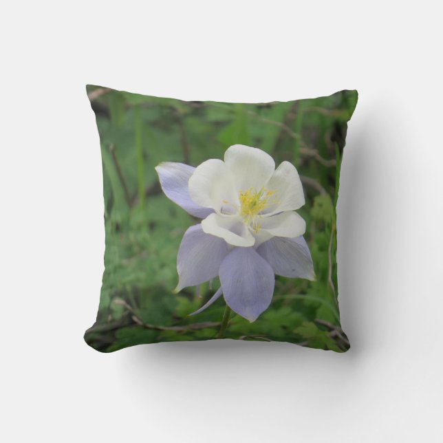 Cojín decorativo de Columbine azul (Anverso)