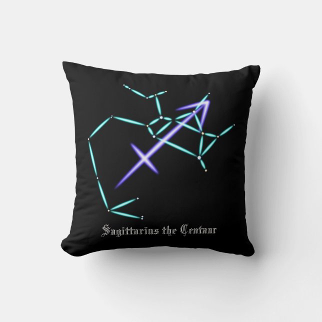 Cojín decorativo de Constellation Sagittarius (Anverso)