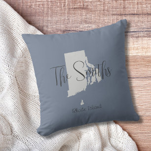 Cojín decorativo de contorno de Rhode Island