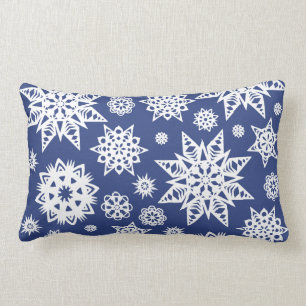 Cojín decorativo de copos de nieve