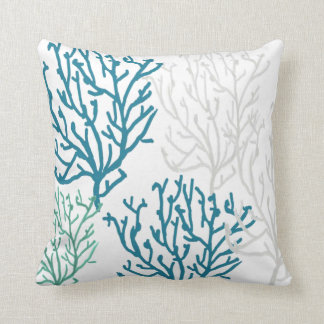 Cojín decorativo de coral azul