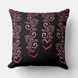 Cojín decorativo de corazones de vinas en desplaza