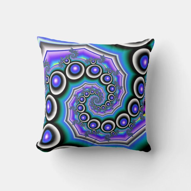 Cojín decorativo de Corazones y Burbujas (Anverso)