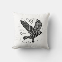 Cojín decorativo de corte de linóleo de barrido bl