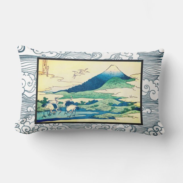 COJÍN DECORATIVO DE COTÓN IMPRESIÓN JAPONESA CON M (Anverso)