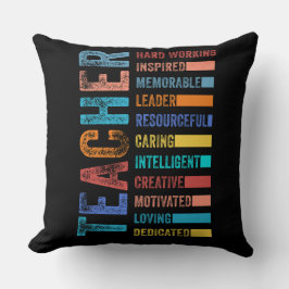 Cojín decorativo de cualidades docentes