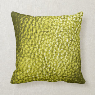 Cojín decorativo de cuero falso amarillo claro do