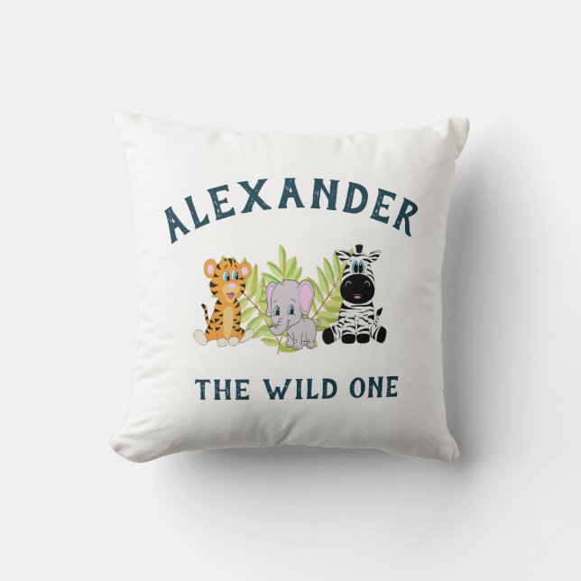 Cojín decorativo de cumpleaños 1 niño pequeño (Anverso)