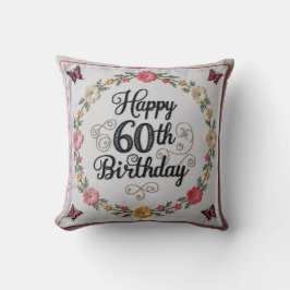 Cojín decorativo de cumpleaños 60: Un único motivo