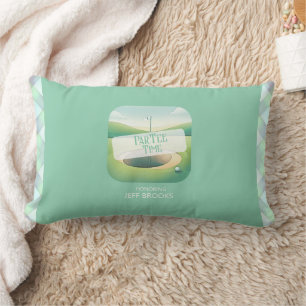 Cojín decorativo de cumpleaños con temas de golf