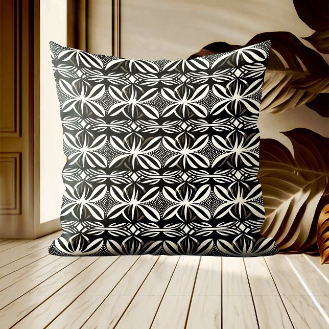Cojín decorativo de curvas elegantes de boho blanc (Subido por el creador)