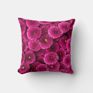 Cojín decorativo de Dahlia rosa brillante