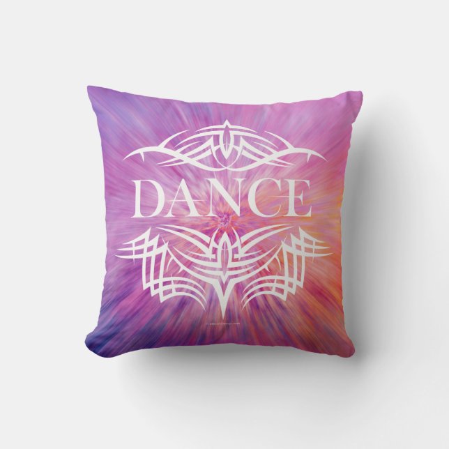 Cojín decorativo de danza tribal (sombreado) (Anverso)