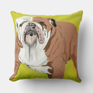 Cojín decorativo de decoración de Bulldog divertid