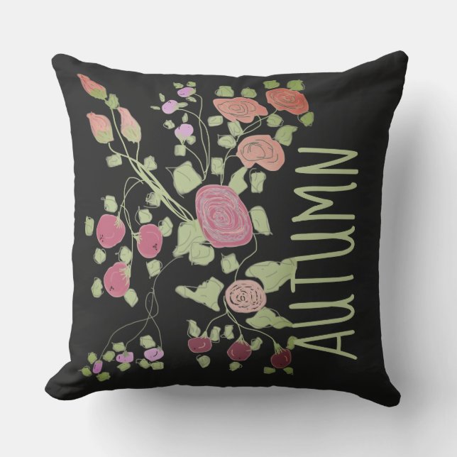 Cojín decorativo de decoración del patio de otoño (Anverso)