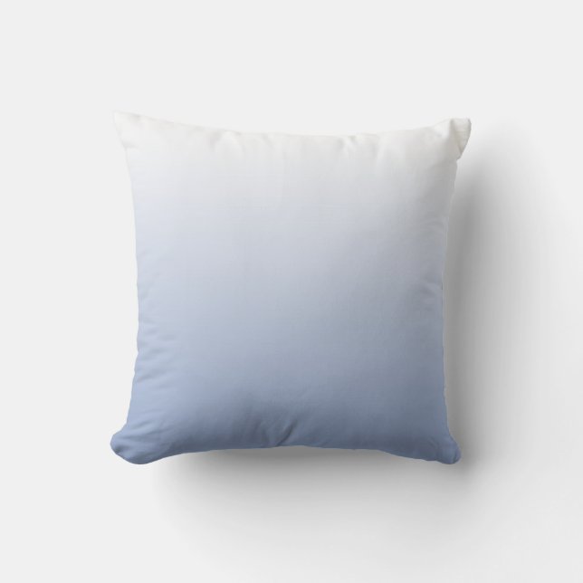 Cojín decorativo de degradado azul de serenidad (Anverso)
