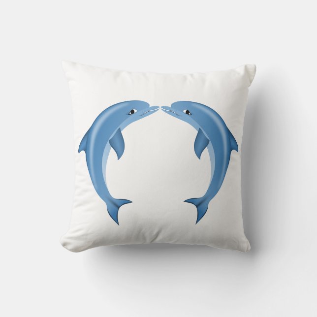Cojín decorativo de delfines (Anverso)