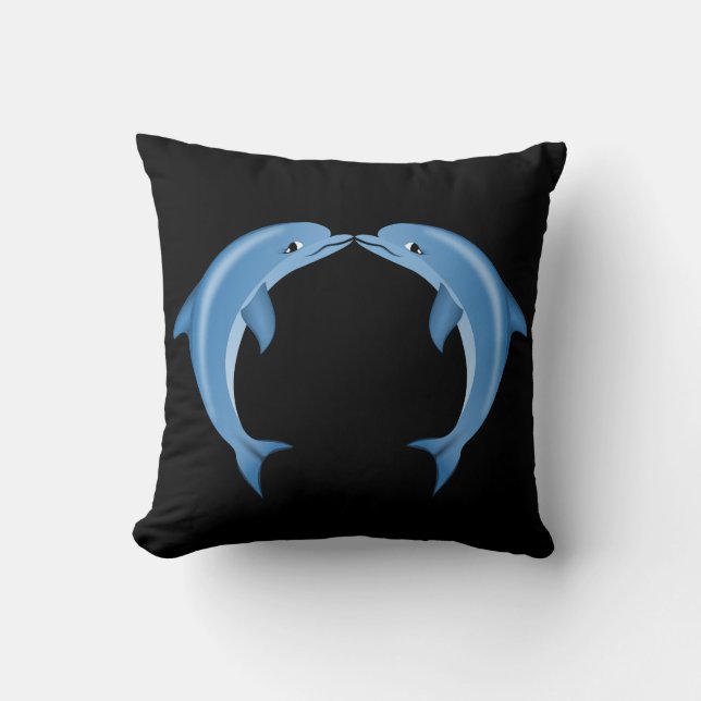 Cojín decorativo de delfines (Anverso)