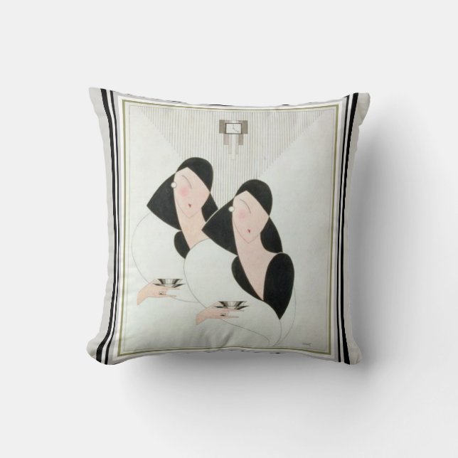 Cojín decorativo de diseño Art Deco (Anverso)