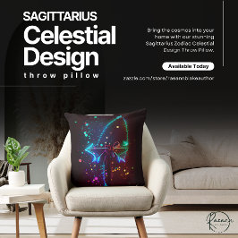 Cojín decorativo de diseño celeste Sagittarius Zod