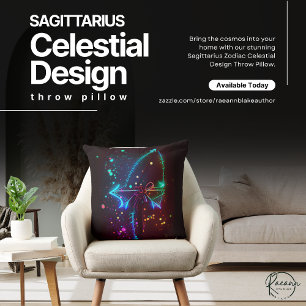 Cojín decorativo de diseño celeste Sagittarius Zod