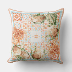 Cojín decorativo de diseño de bufanda floral