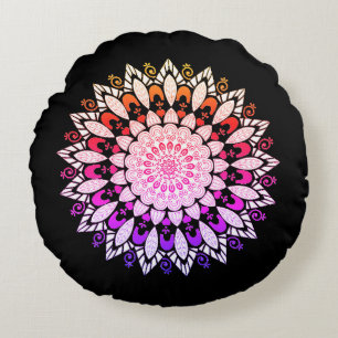 Cojín decorativo de diseño de flores de Mandala