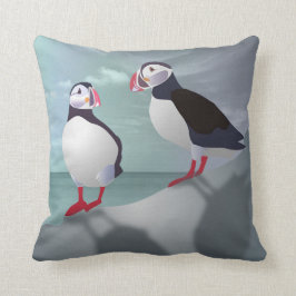 Cojín decorativo de diseño de Puffins