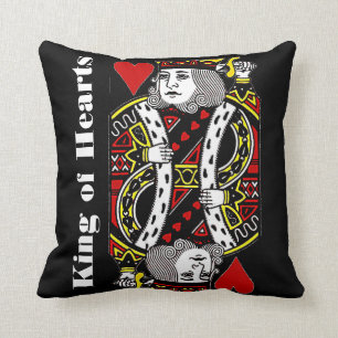 Cojín decorativo de diseño de Rey de Corazones rev