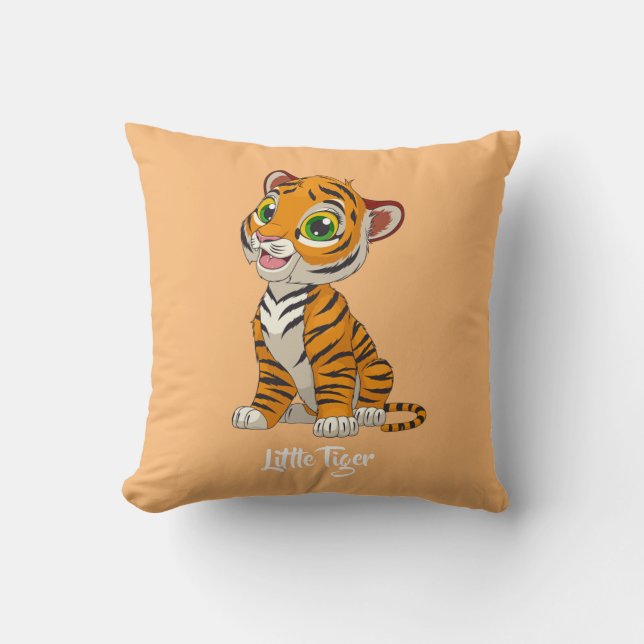 Cojín decorativo de diseño de tigres bebés (Anverso)