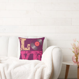 Cojín decorativo de diseño de vinyl retro