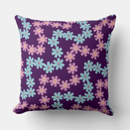 Cojín decorativo de diseño ondulado floral