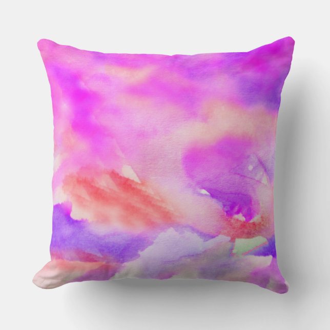 COJÍN DECORATIVO DE DISEÑO REtro DE MAGENTA (Anverso)