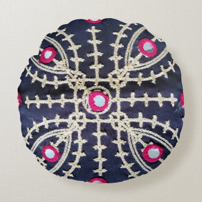 Cojín decorativo de diseño tradicional sindhi/balu (Anverso)